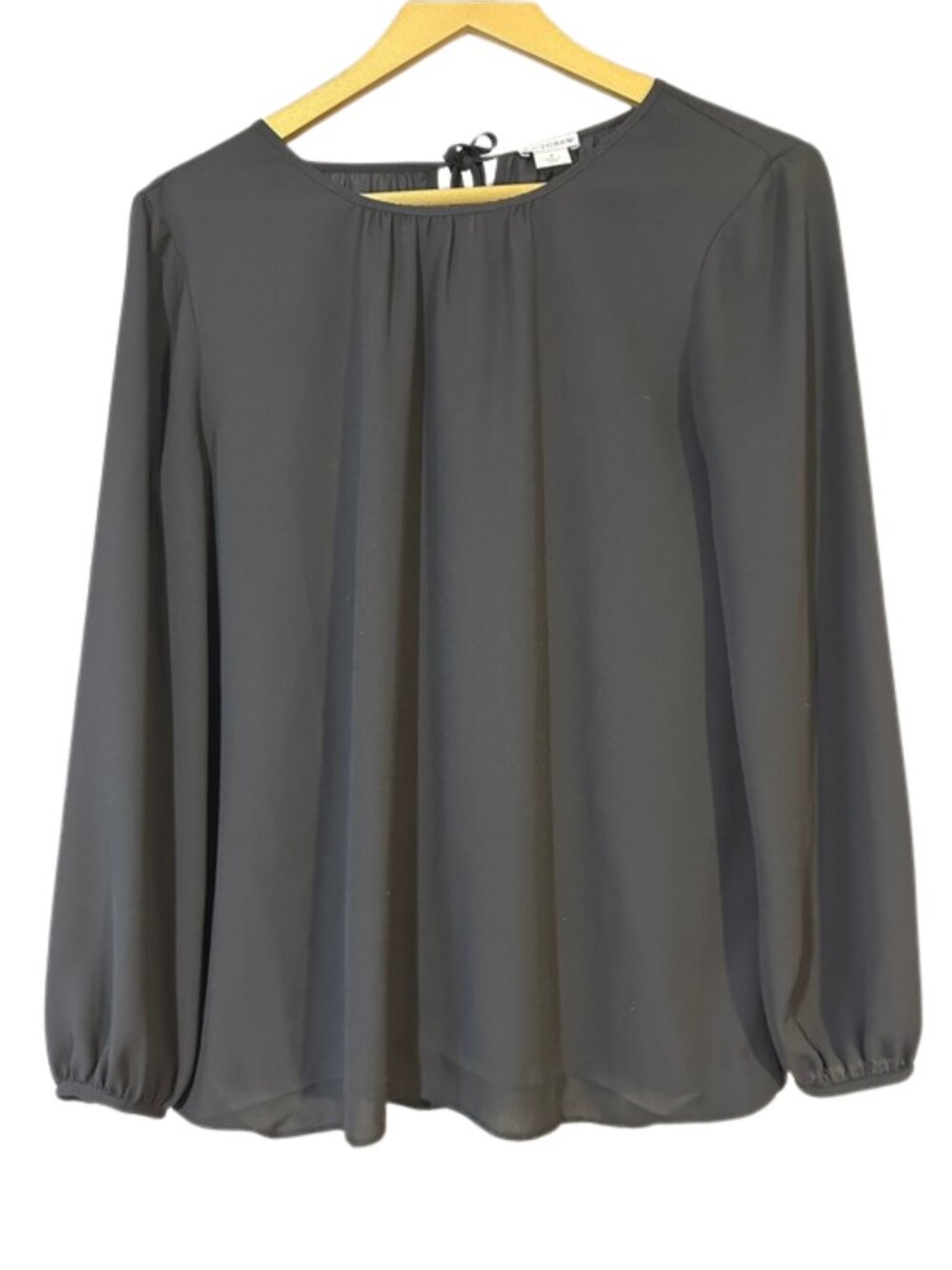 J. by J. Crew Black Sheer Long Sleeve Blouse – Size Small